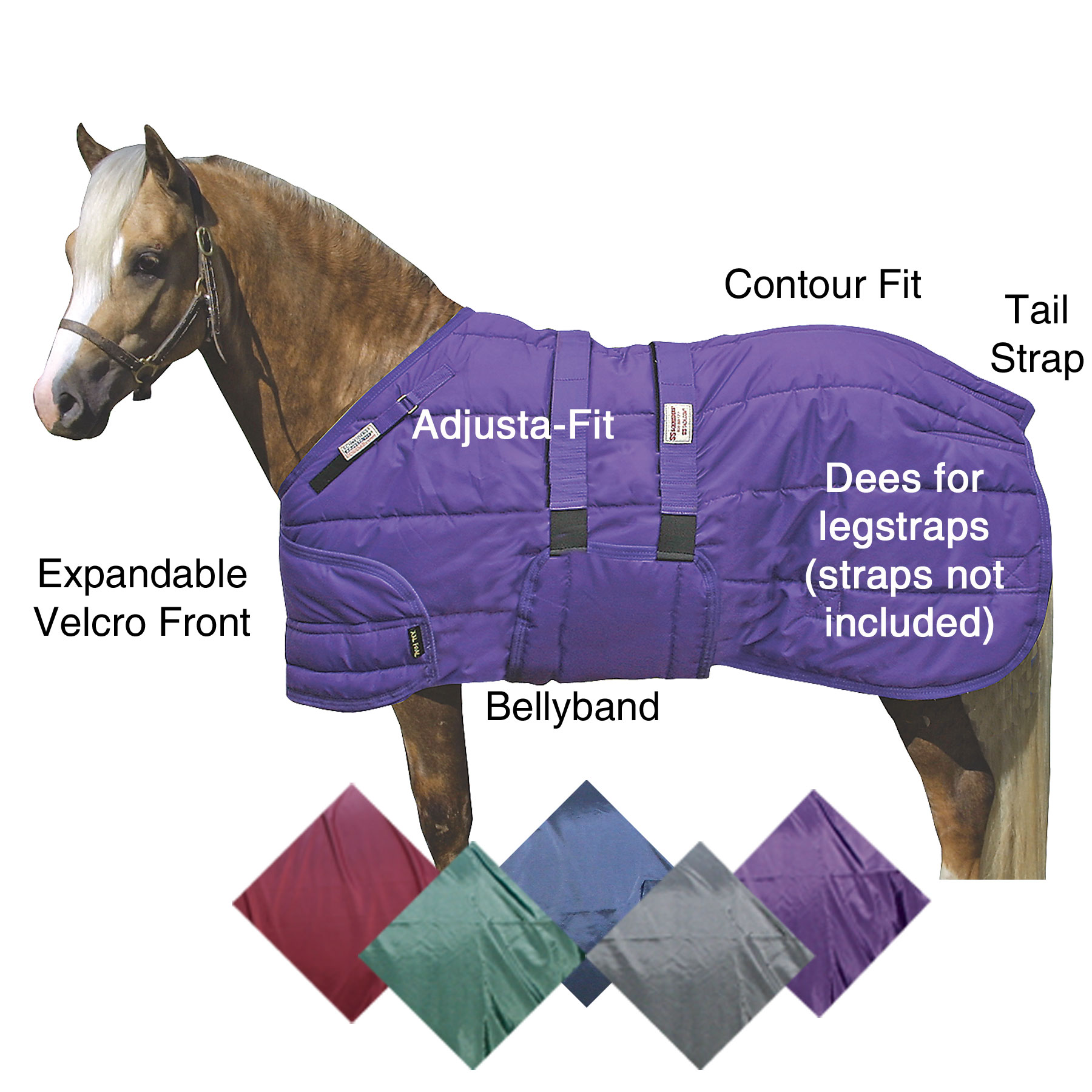 ai17142 Dura-Nylon® Expandable Bellyband Pony XL Foal Blanket