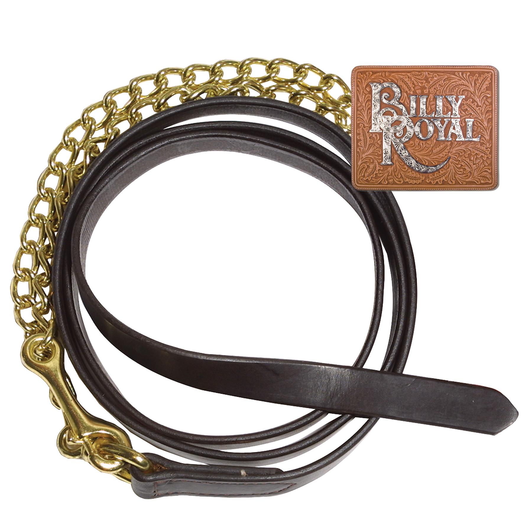 ai01639 Billy Royal® 6' Leather Lead with Brass Chain
