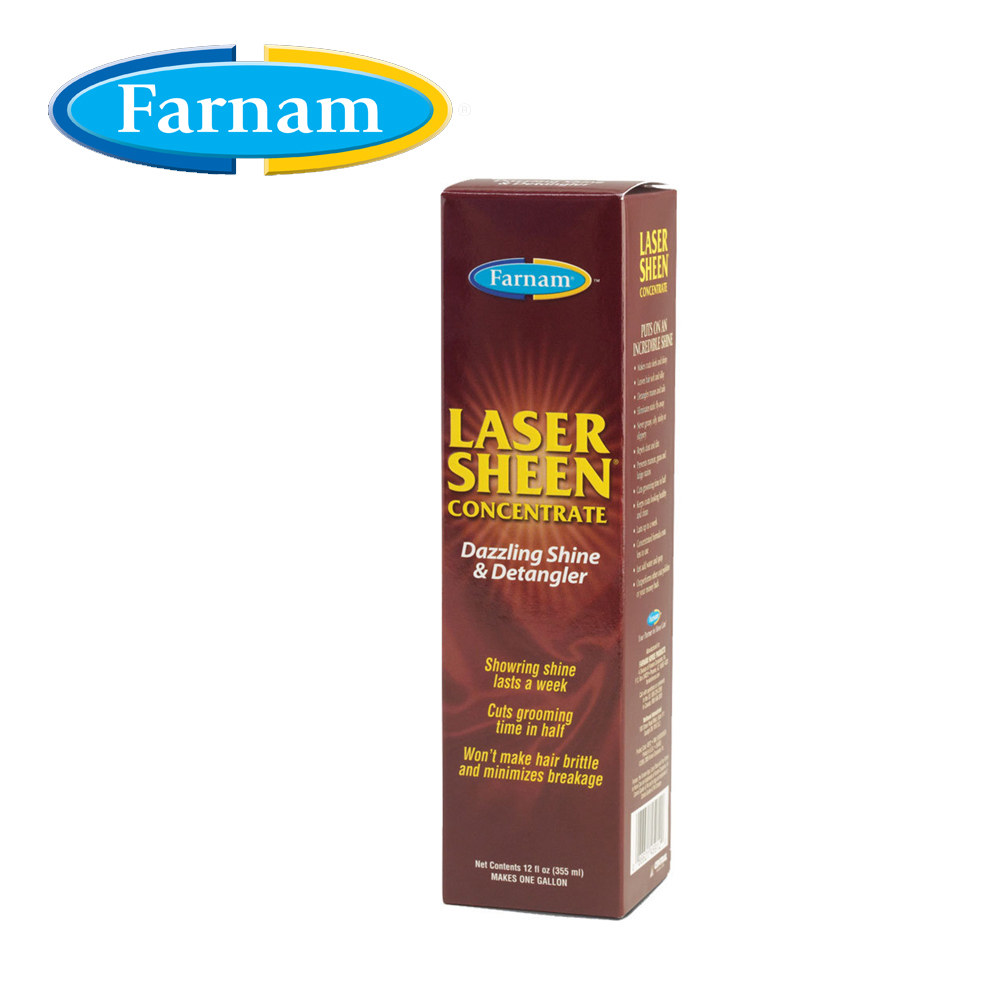 Farnam Laser Sheen – Glanz-Spray & Entwirrer Für Pferde, 946 Ml – Strahlender Glanz, Schützt Vor Staub & Schmutz
